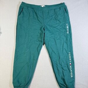 Tommy Hilfiger XXL Womens Green Jogger Sweatpants Logo Lounge‎ Pants Plus Size